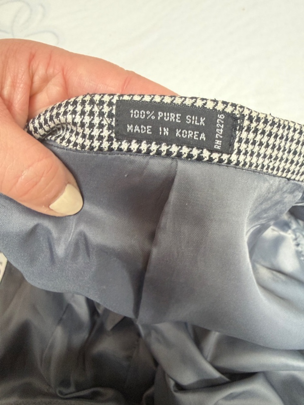 Milton’s silk houndstooth plaid pattern blazer - Picture 7 of 9